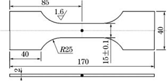 图１ 试样尺寸