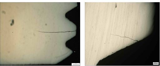 图13-33 螺纹上的裂纹螺纹牙侧上的裂纹