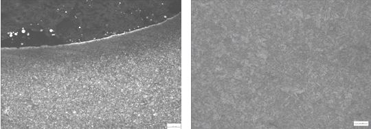 图12-57 表面渗碳层 图12-58 回火索氏体组织