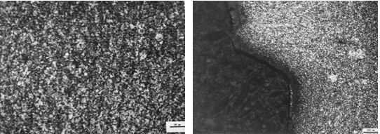 图11-69 一号样心部金相组织 图11-70一号样表面金相组织